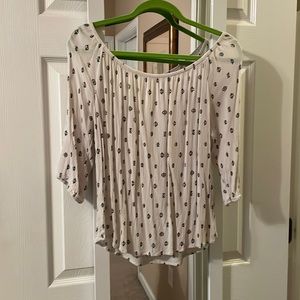 Patterned off the shoulder top from Maurice’s